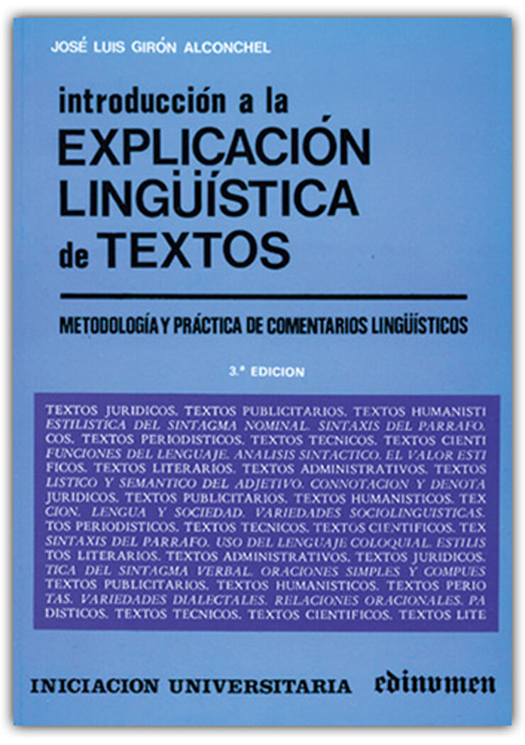 Introducción a la explicación lingüística de textos
