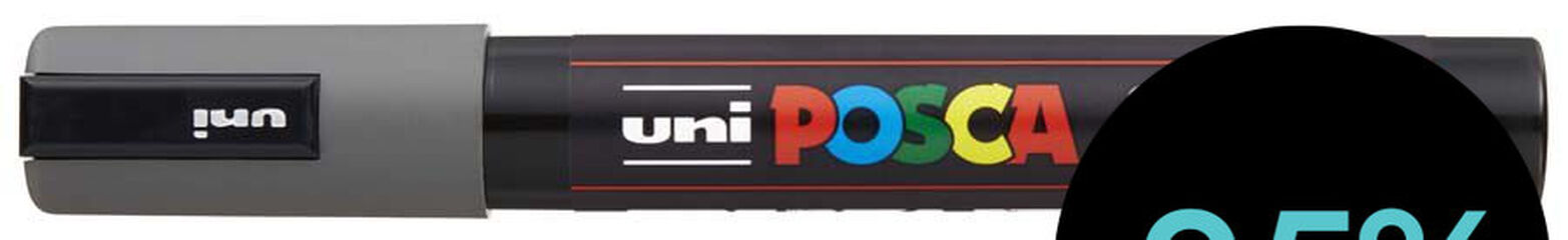 Retolador Posca PC-5M 1,8-2,5mm gris profund