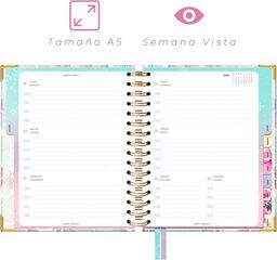 Agenda escolar Takenote A5 setm/vista mul 2025-26 Violet