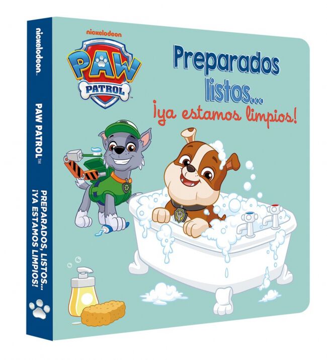 Paw Patrol | Patrulla Canina. Libro de cart&oacute;n - Preparados, listos... &iexcl;ya estamos limpios!