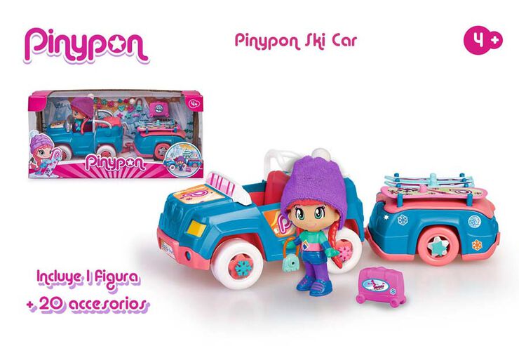 Pinypon Coche de Nieve con Remolque