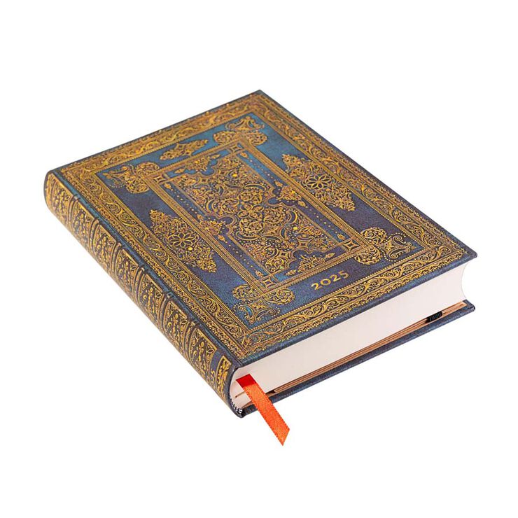 Agenda Paperblanks Lujo Azul Midi día/pág castellano 2025