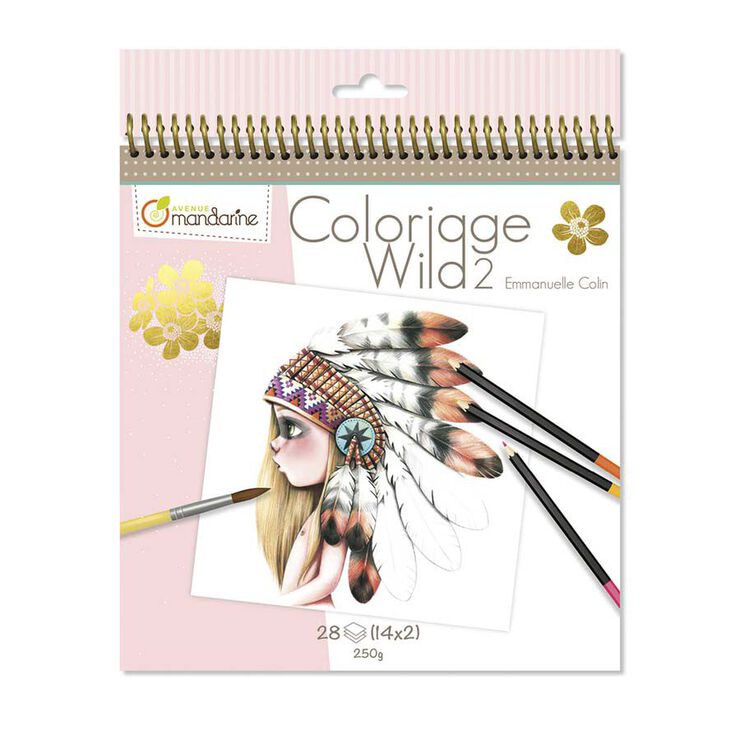 Cuaderno para colorear Avenue Mandarine Wild2