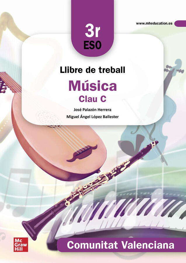 Llibre de treball M&uacute;sica Clau C 3r ESO. Comunitat Valenciana