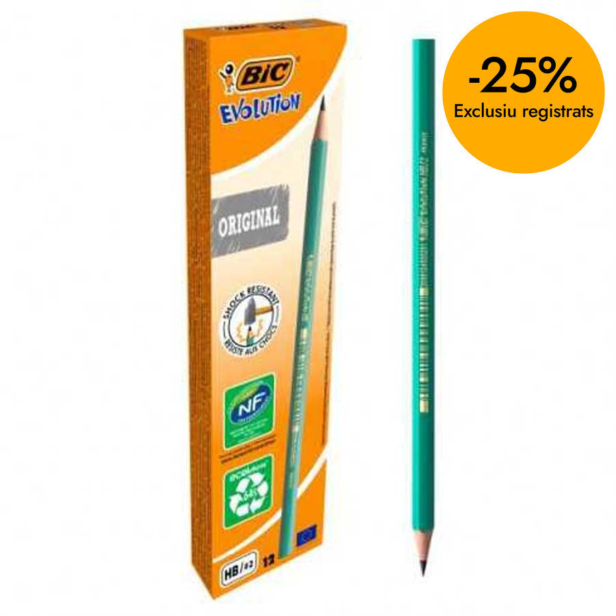Llapis grafit Bic Evolution HB 12u