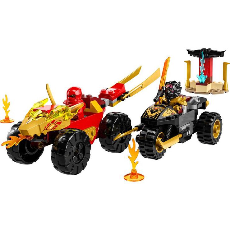 LEGO® NINJAGO Batalla de Cotxes i Motos de Kai i Ras 71789