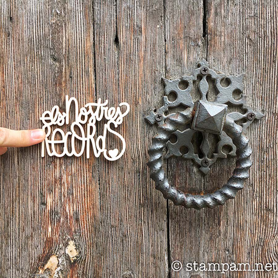 Paraula Madera Stampam ''Els nostres records'' catal&aacute;n