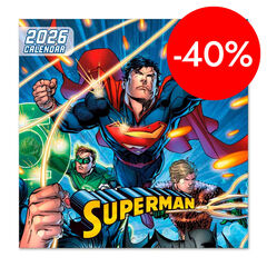 Calendario pared 2026 30x30cm Superman