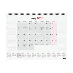 Calendari Finocam Vade Espiral 2021 Mes Vista Castellà