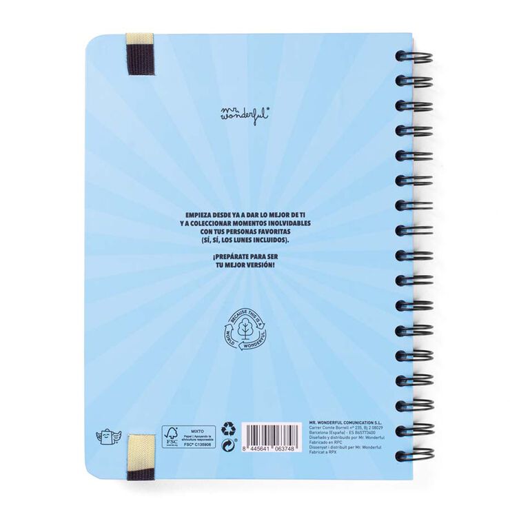 Agenda escolar Mr. Wonderful Wonder setm/vista cas 2025-26 Es hora de conseguirlo