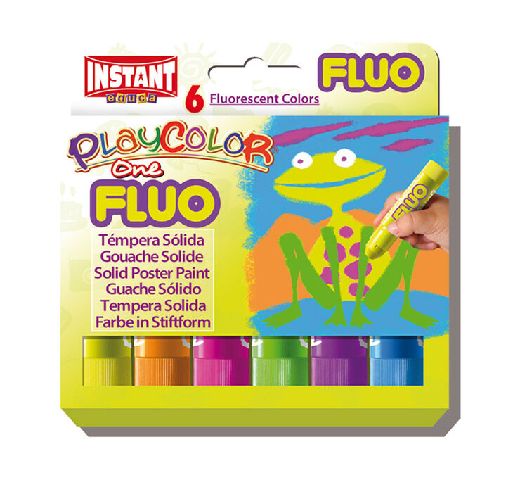 Tèmpera sòlida PlayColor One Fluo 10g 6 colors