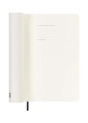 Agenda Moleskine 18 mesos set/vista L tapa tova blau