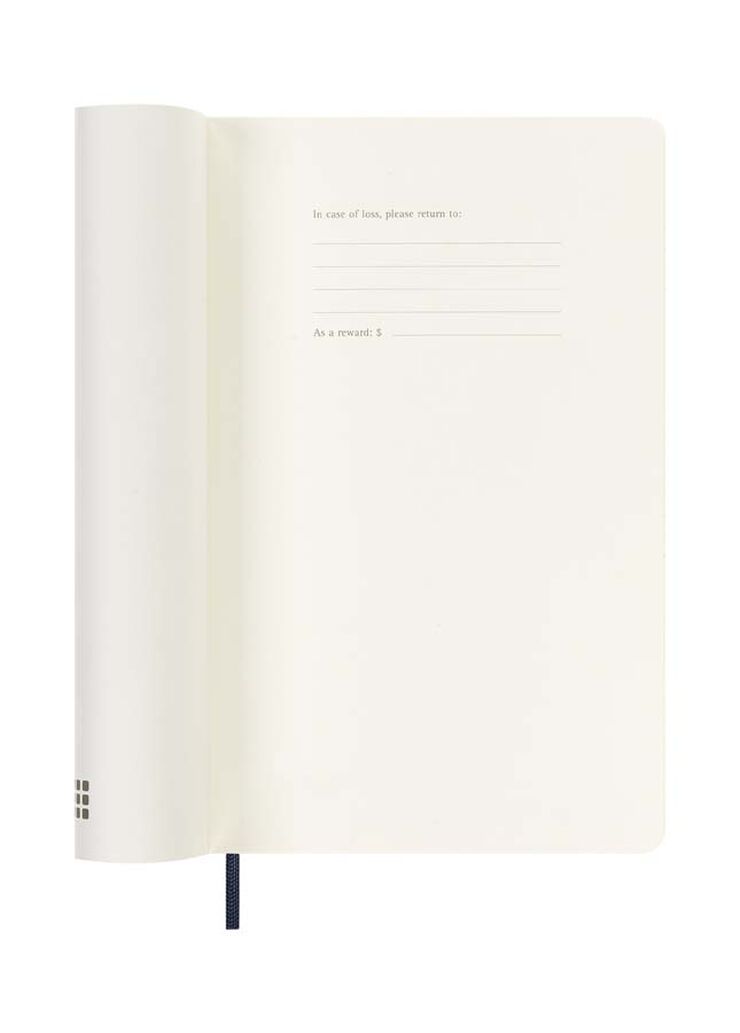 Agenda Moleskine 18 mesos set/vista L tapa tova blau