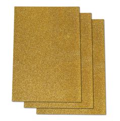 Plancha Eva glitter Faibo 40x60cm oro 3u