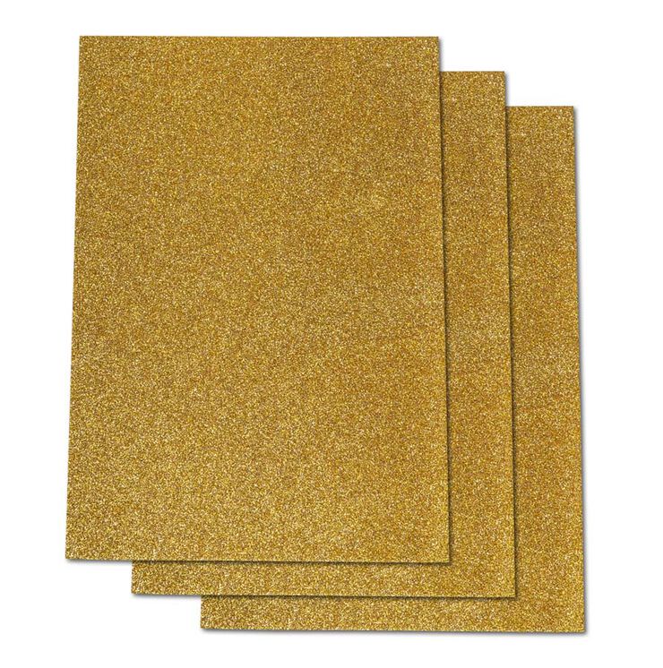 Plancha Eva glitter Faibo 40x60cm oro 3u