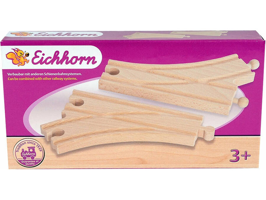 Juego de construcci&oacute;n Eichhorn V&iacute;a bifurcaci&oacute;n Tren madera 2U