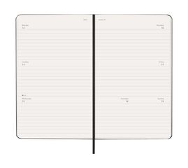 Agenda Moleskine 12 mesos setm/vista horitzontal 2026 tapa dura L negre