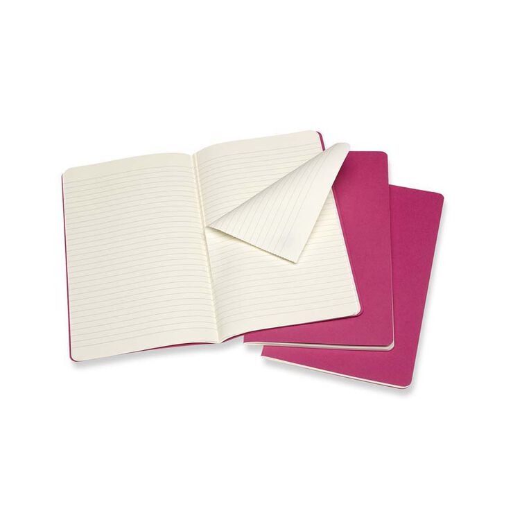 Pack 3 Llibretes Moleskine P Rosa Ratlla