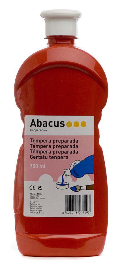 T&eacute;mpera preparada Abacus 750ml vermell