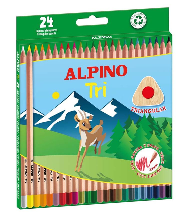 L&aacute;pices de colores Alpino Tri 24 colores