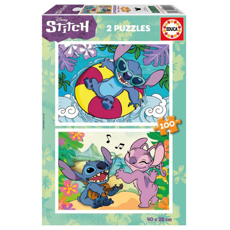 Puzle 2 X 100 piezas Stitch