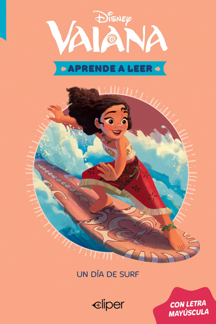 Disney. Aprende a leer con letra MAY&Uacute;SCULA El d&iacute;a de surf.
