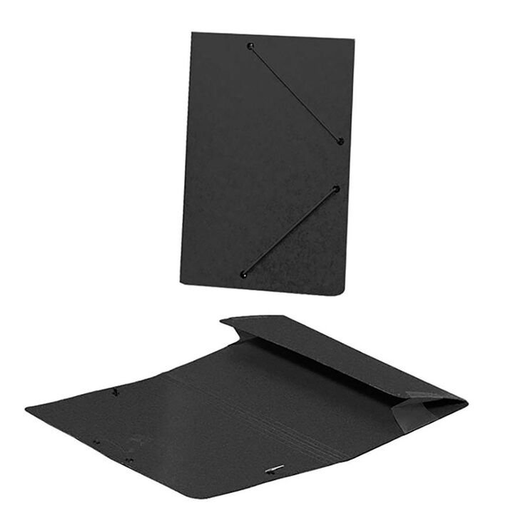 Carpeta gomas y bolsa Folio Senfort negro