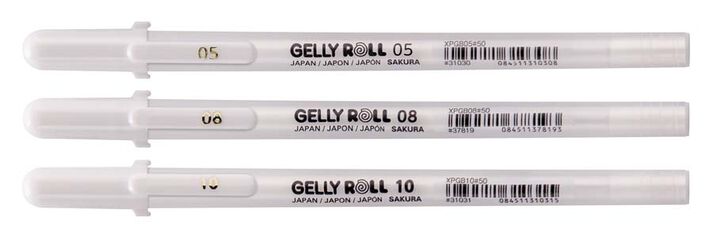 Bolígrafo Sakura Gelly Roll 05/08/10 blanco