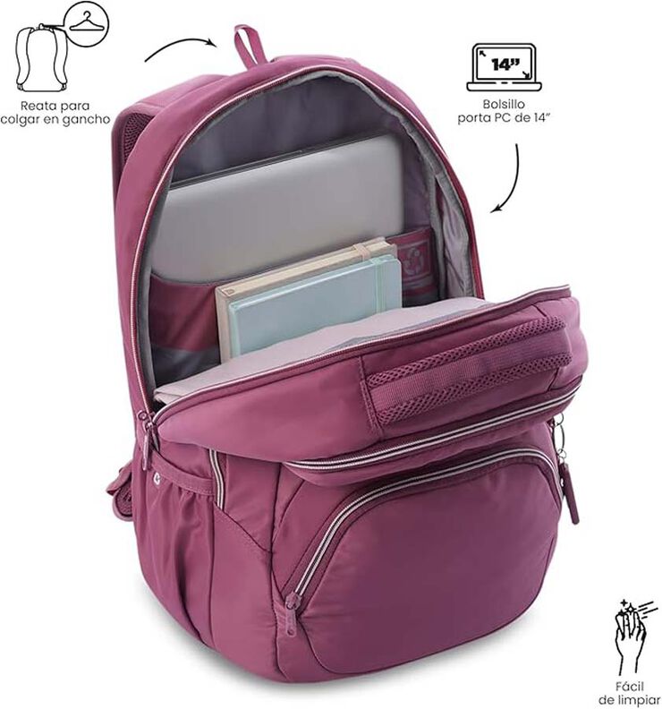 Motxilla Totto Tracer burgundy