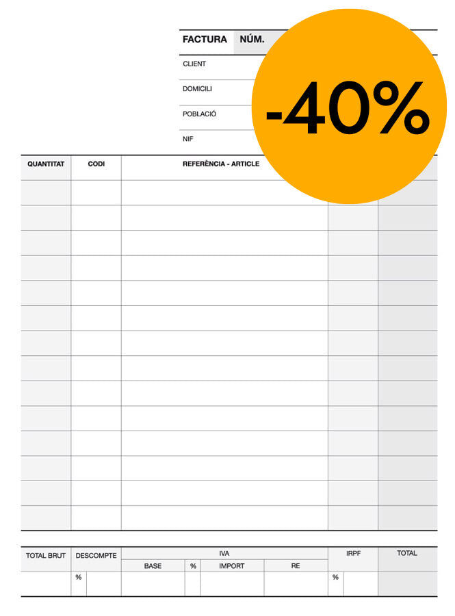 Talonario Apli Factura 1/4 doble catal&aacute;n 50 hojas
