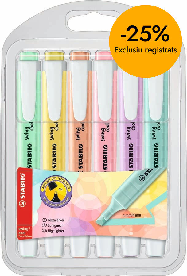 Marcadors Stabilo Swing Cool 6 colors
