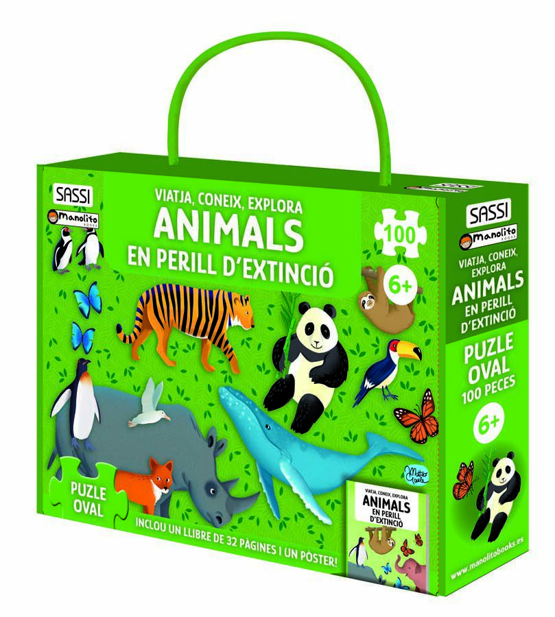 Libro y puzle Els animals 100 piezas