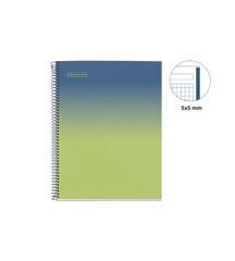 Notebook A4 Tapa Extra Dura 80 Hojas 5 &times; 5 Gradient Azul y Amarillo