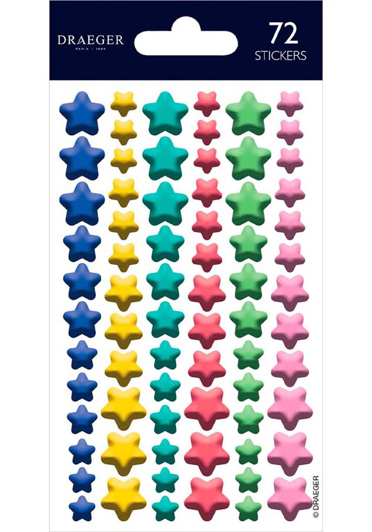 Stickers Draeger Estrellas multicolor 72u