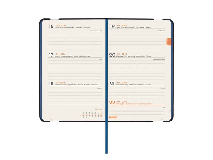 Agenda Finocam Joy F2 sem/vista horizontal cat 2026 Fiona