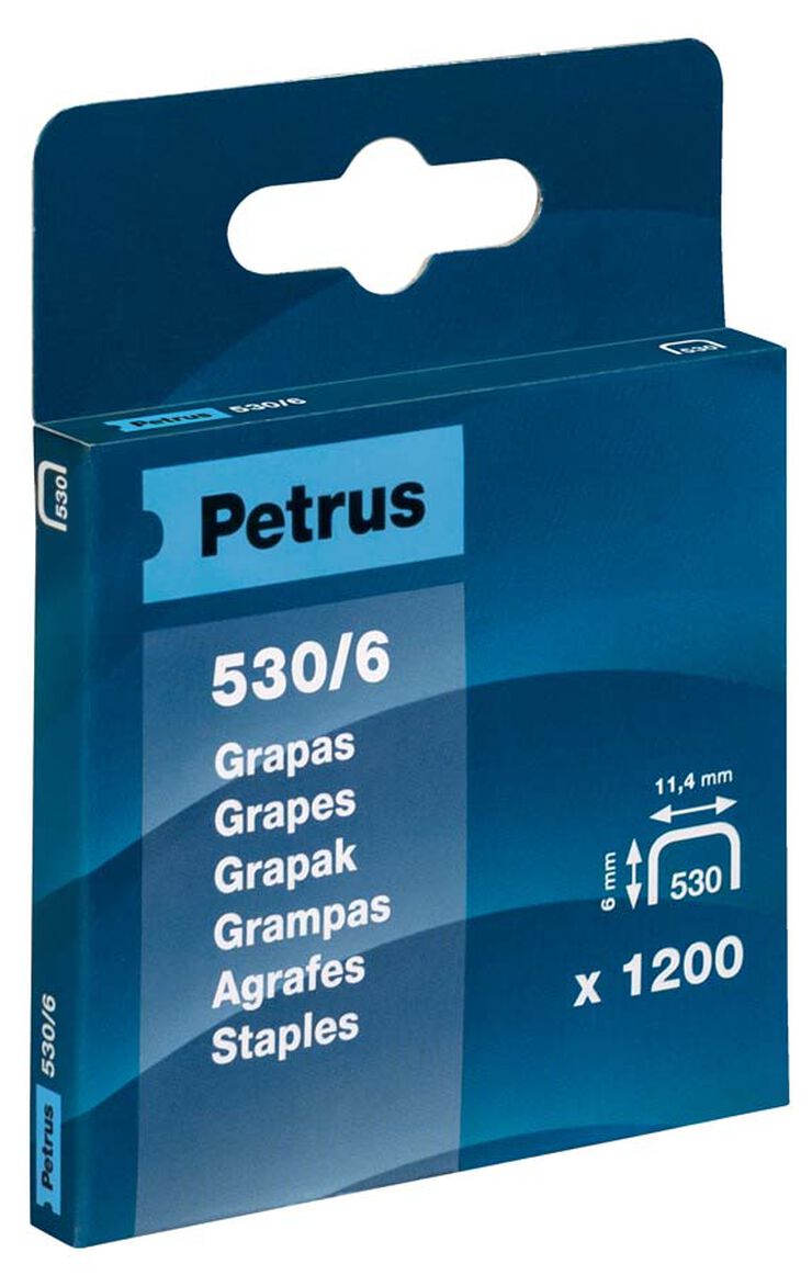 Grapas Petrus 530/6 para clavadora 1200u