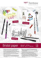 Bloc paper Bristol Lettering Tombow A4 250g 25 fulls