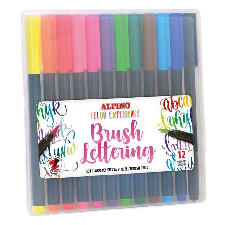 Rotuladores pincel Alpino Lettering 12 colores