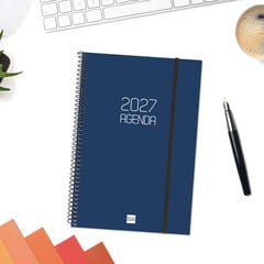 Agenda Finocam Opaque Semana Vista Vertical 2027 Catal&aacute;n Azul