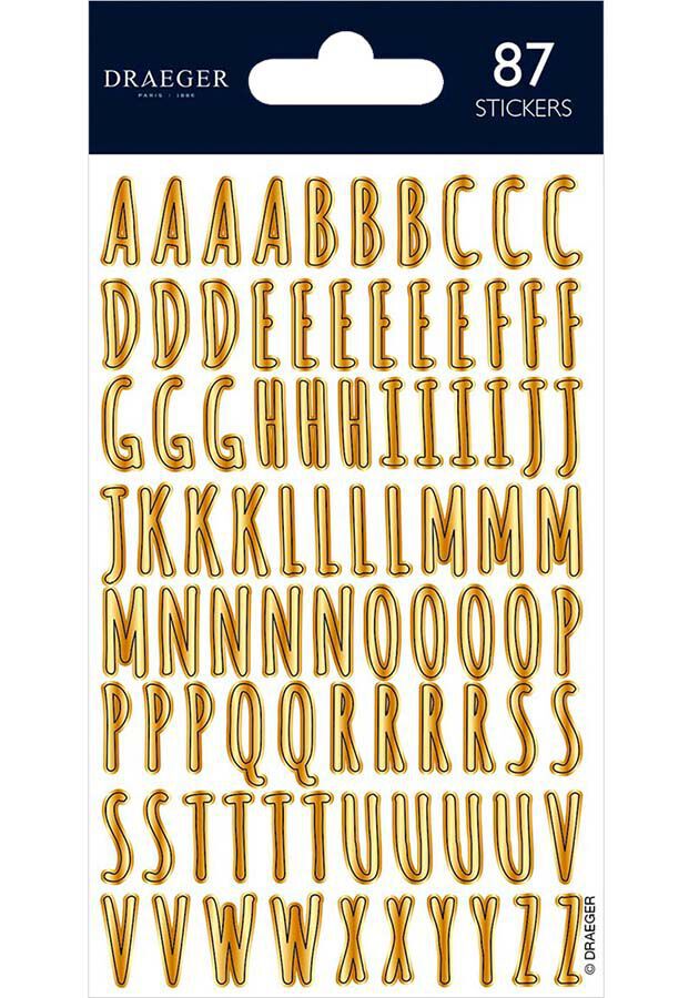 Enganxines Draeger Lletres daurades 87u