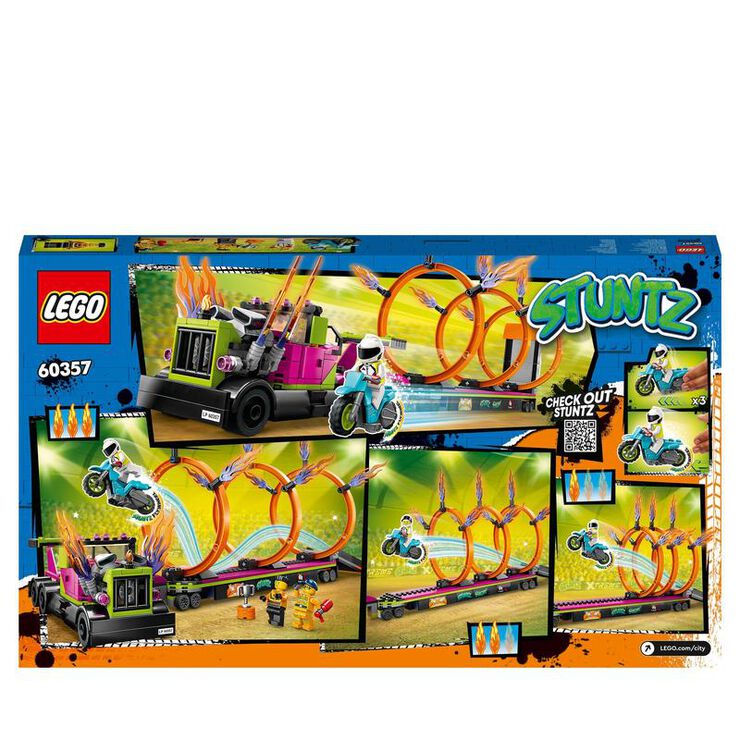 LEGO® City Stuntz Desafío Acrobático: Camión y Anillos de Fuego 60357