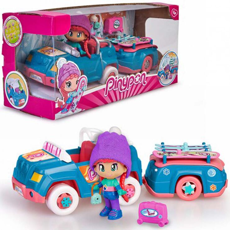 Pinypon Coche de Nieve con Remolque