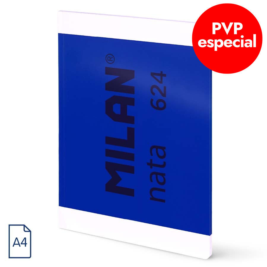 Libreta A4 48 hojas raya Milan Nata 624 azul