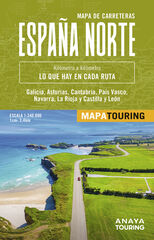 Mapa de carreteras de Espa&ntilde;a Norte 1:340.000
