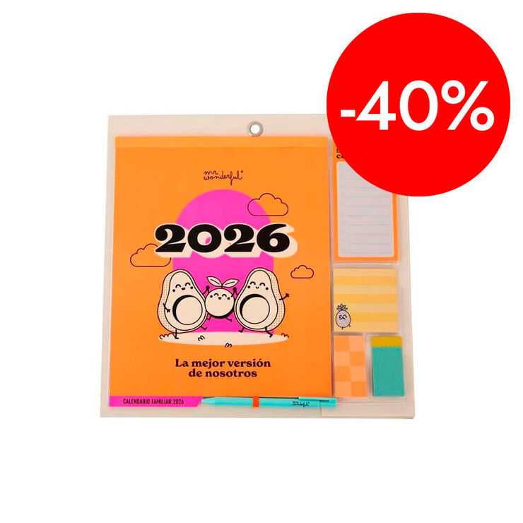 Calendario pared Iman 2026 cast Familiar