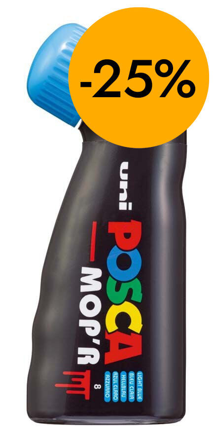 Rotulador Posca Mop'r PCM-22 3-19mm azul claro