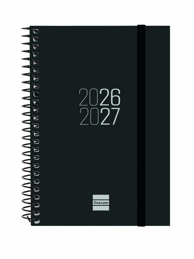 Agenda Escolar Finocam Esp.E8 Sem/Vista Castellano 2026-27 Negro