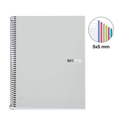 Notebook 6 Miquelrius A4 150 fulls 5x5 gris