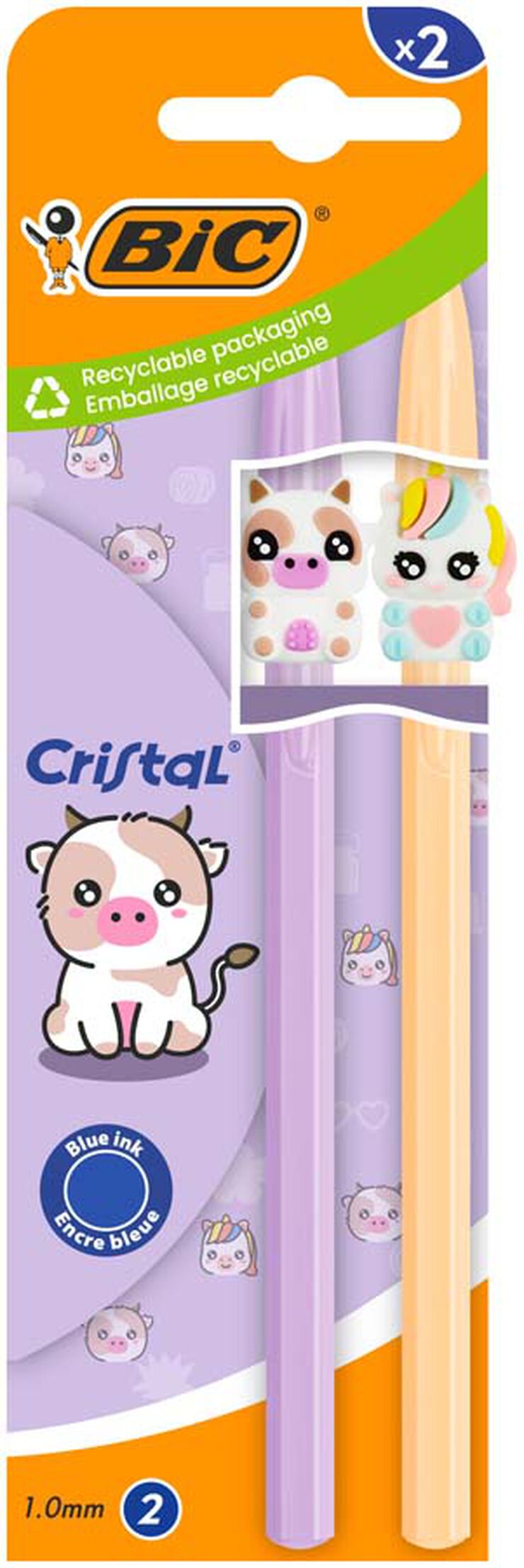 Bol&iacute;grafo Bic Cristal Figura Vaca/Unicornio