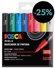 Retoladors Posca PC-1M 0,7mm basic 8 colors